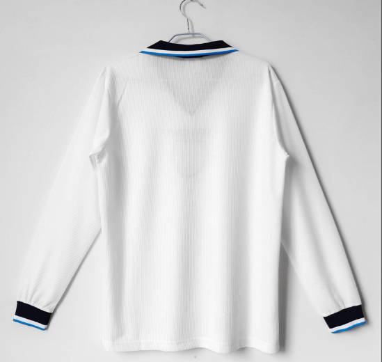 1996 England Home Retro Long Sleeve Football T-Shirt Thai Quality