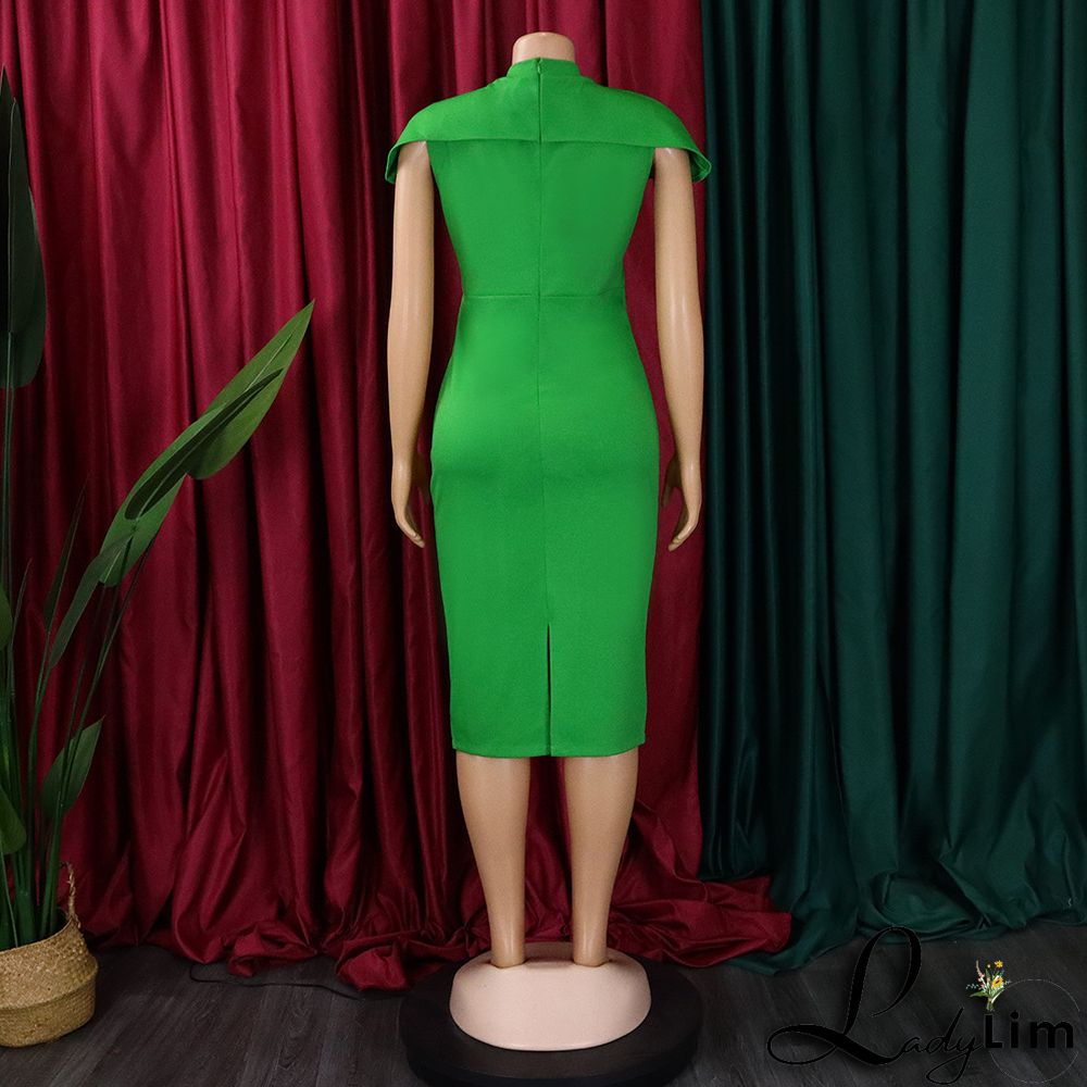 Ladies Africa Summer Elegant Short Sleeve Bodycon Dress