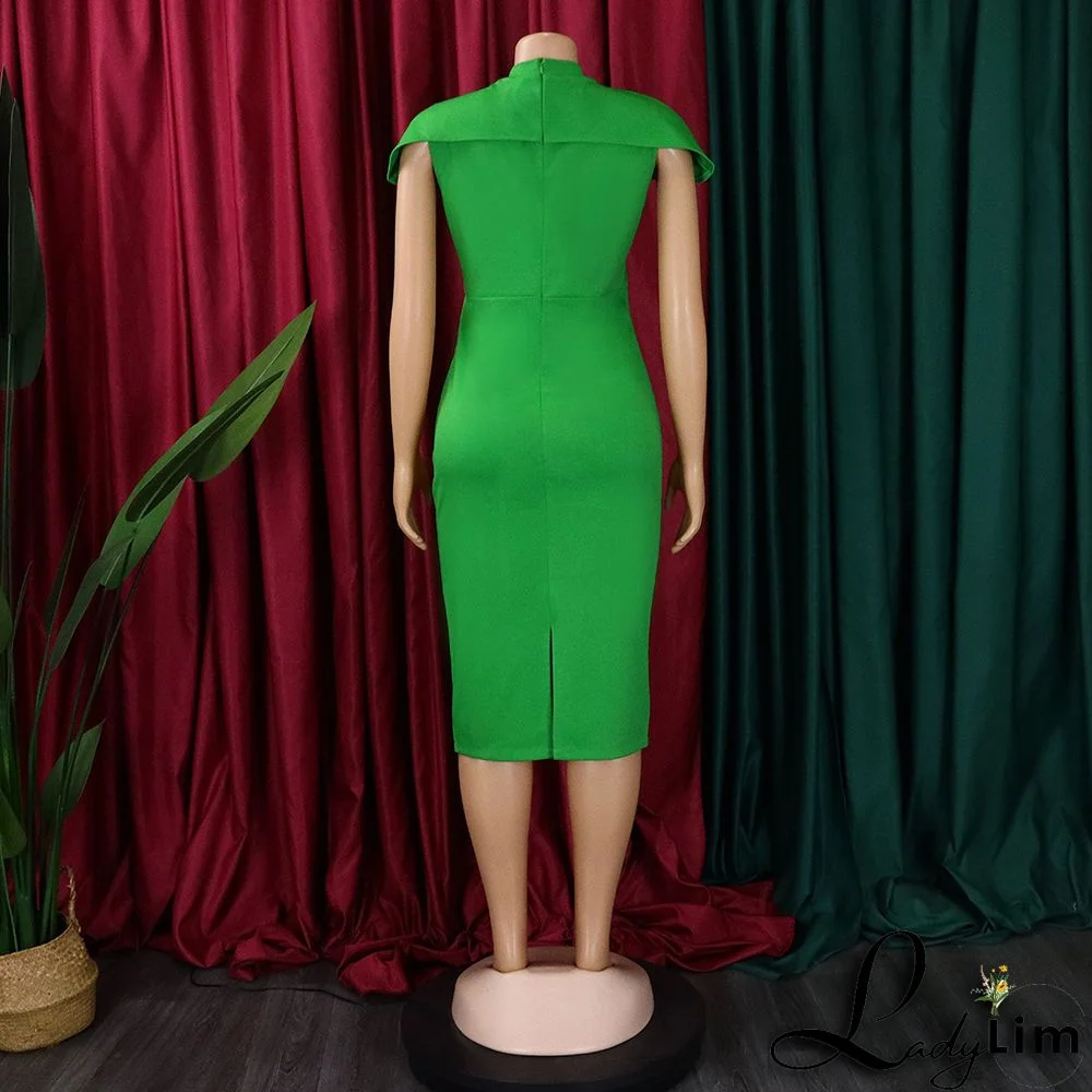 Ladies Africa Summer Elegant Short Sleeve Bodycon Dress