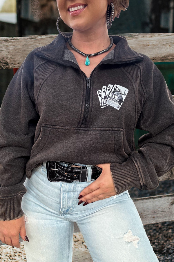 Western Cards Pullover