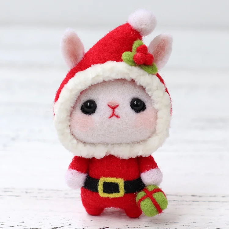 FeltingJoy - Bunny Needle Felting Kit - Christmas