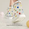 Polka Dot Rainbow Bean shark Adult Rain Boots Women's Fashion 2024 Waterproof Rain Boots Short Tube Water Shoes