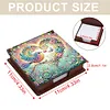 Colorful Hummingbird Wooden DIY Crystal Art Sticky Notes Holder (160 Blank Notepads) Diamond Painting Sticky Notes Dispenser Ideal for Home Office Supplies Handicrafts Gifts