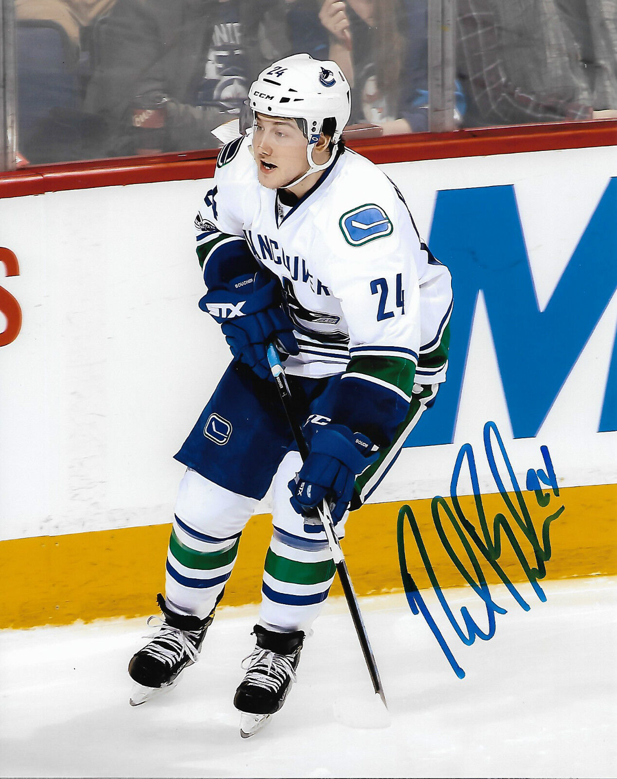 Vancouver Canucks Reid Boucher Autographed Signed 8x10 NHL Photo Poster painting COA N