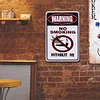 Warning No Smoking Without Me - Vintage Metal Signs - 30*40cm - Warning