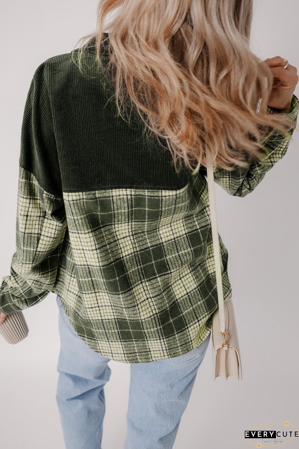 Comfortable Plaid Corduroy Jacket