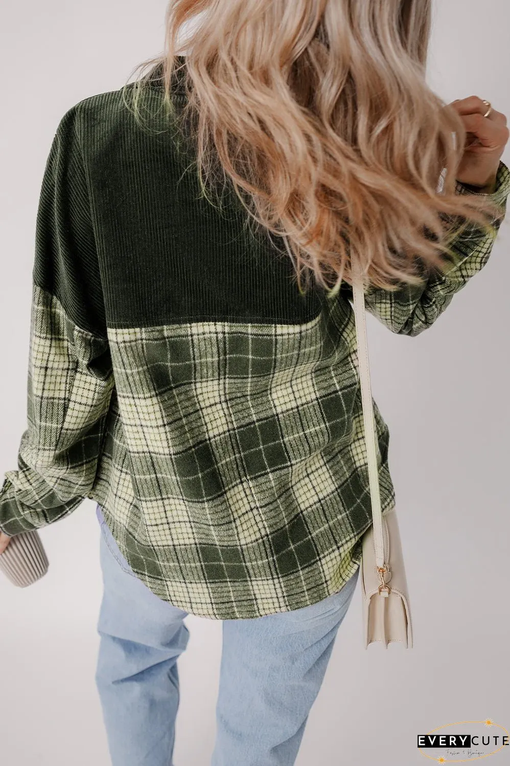 Comfortable Plaid Corduroy Jacket