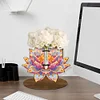 Diamond Painting Wooden Lotus Diamond Painting Flower Vase Ornaments for Home Office Decor