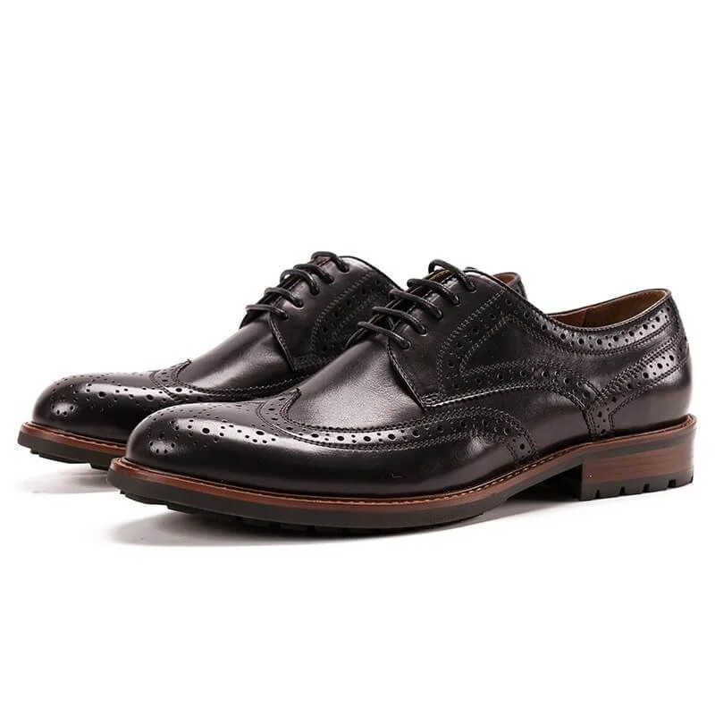 Men's Business Cow Leather Brogue Shoes