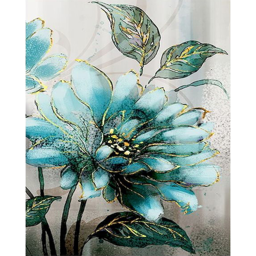 

Blue Flower - 11CT Stamped Cross Stitch - 40*50CM, 501 Original