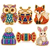 6PCS DIY Christmas Pearl Diamond Painting Brooch Kit for Adults, Wearable Pins