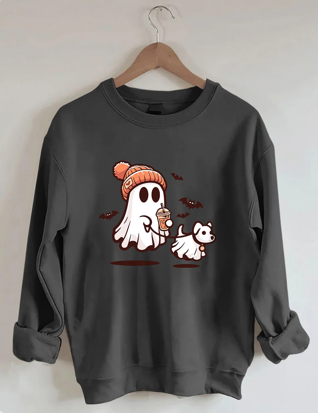 Ghost With Walking Dog Sweatshirt