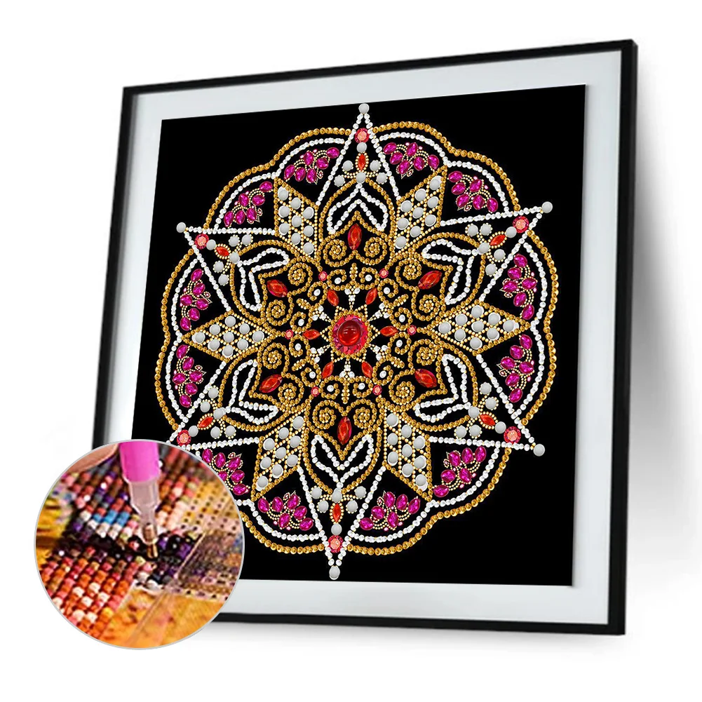 Diamond Painting - Partial Special Shaped Drill - Mandala(Canvas|30*30cm)