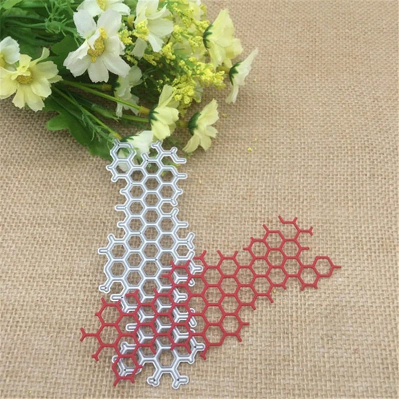 Honeycomb Metal Cutting Dies Stencil Scrapbooking Photo Album Card Paper Embossing Craft DIY Dies Cut