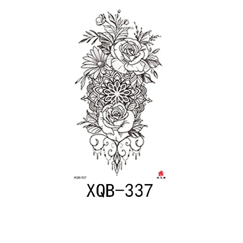 Small Full Arm Waterproof Tattoo Sticker Half Arm Arm Painted Flower Animal Arm Lasting European and American Tattoo Sticker