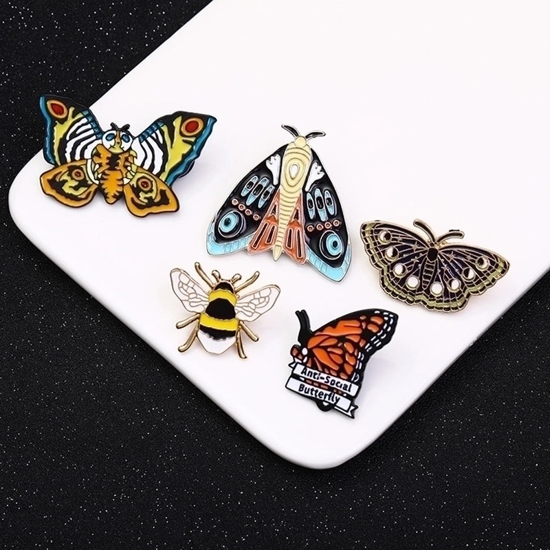 Retro Pin Butterfly Alloy Enamel Unisex Brooches