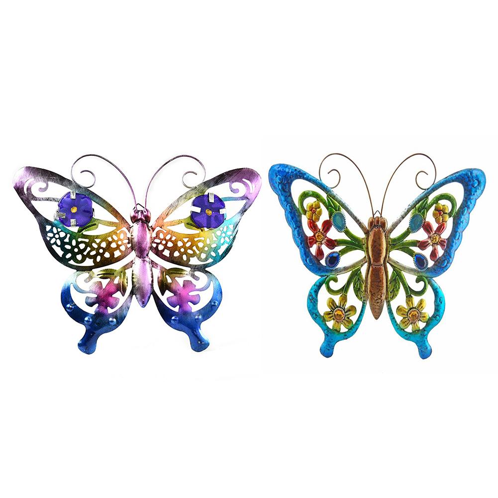 

3D Butterflies Wrought Iron Handmade Hollow Metal Butterfly Pastoral Crafts, 501 Original