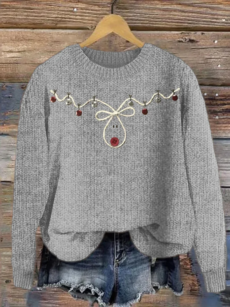 Christmas Moose Women's Cozy Sweater