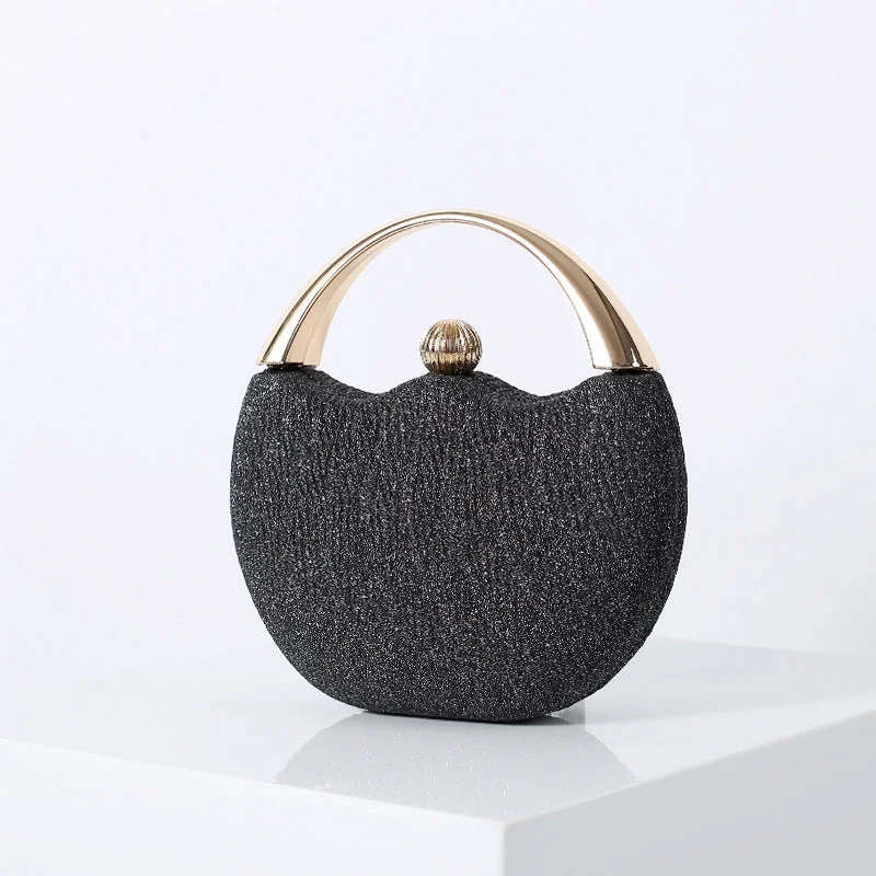 Ladies Evening Bag Glitter Ball Lock Clutch Bag