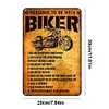 10 raisons d&rsquo;&ecirc;tre avec un motard - Panneaux en &eacute;tain m&eacute;tallique(20*30cm/30*40cm) - Garage