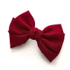 10PCS Lovely Bowknot Linen Ribbon Hair Clip