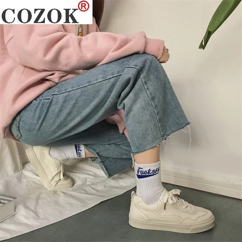 COZOK 2021 New spring tenis feminino lace-up white shoes woman PU Leather solid color female shoes casual women sneakers T133