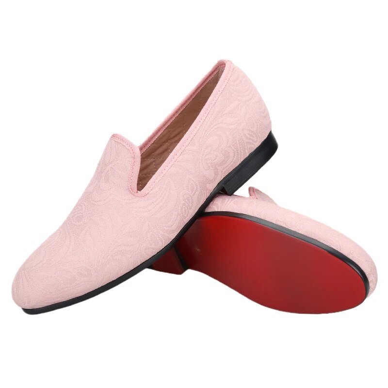 VCshoes Printing Cotton Moccasin Men's Loafers British Style Male Smoking Slippers Plus Size