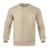 Men's Corduroy Patchwork Sweatshirt Loose Fit Long Sleeve Solid Color Knit Casual Top