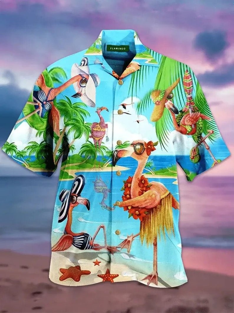 Flamingo In The Beach Hawaiian shirt--BUY 2 GET 10% OFF & FREE SHIPPING