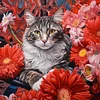 Diamond Painting -DIY Round Drill Cat(40x40cm)