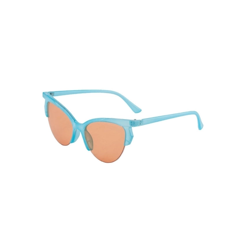 IG Style Vacation Beach Solid Color Pc Cat Eye Half Frame Women’s Sunglasses