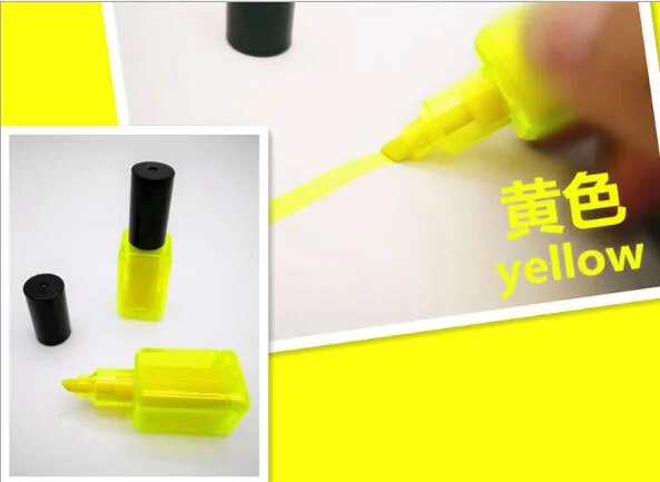 1 Pcs Creative Colored Highlighter Marker Graffiti felt-tip Pen Nail polish Novelty stationery Paint Cute Lovely kawaii pretty