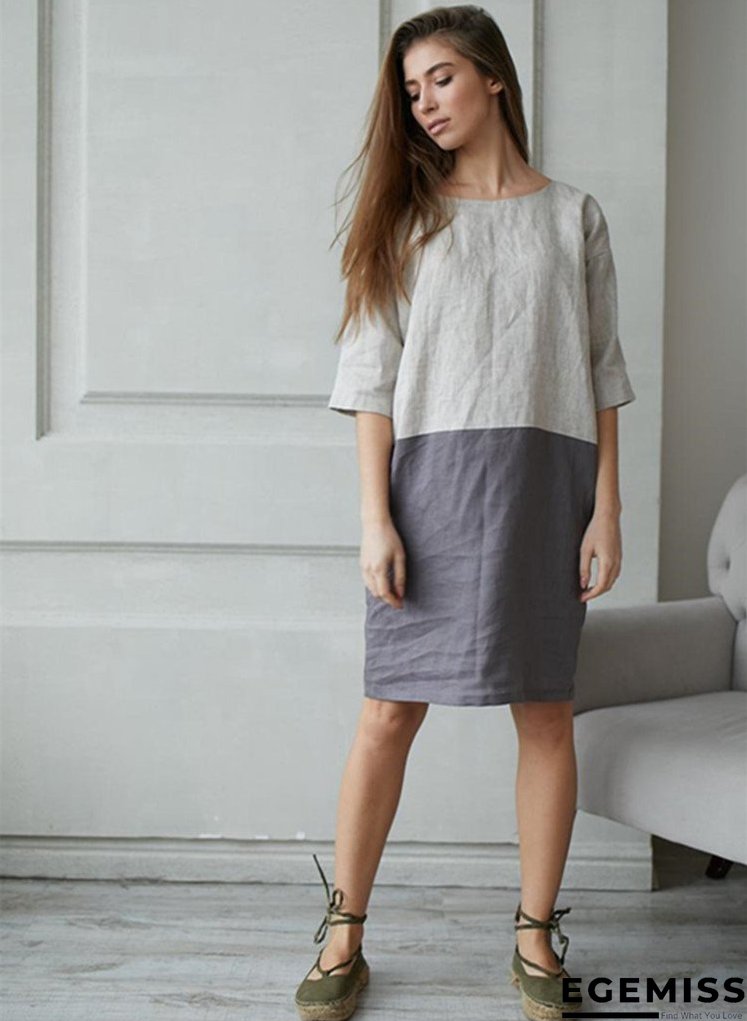 Casual Color Patchwork Tunic | EGEMISS