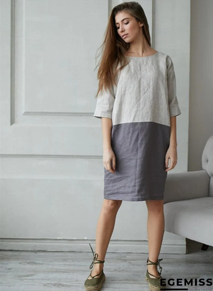 Casual Color Patchwork Tunic | EGEMISS