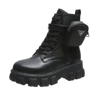 Breakj Breakj 2025 New With Round Head Thick-Bottomed Short-Sleesize Female English Style Martin Boots