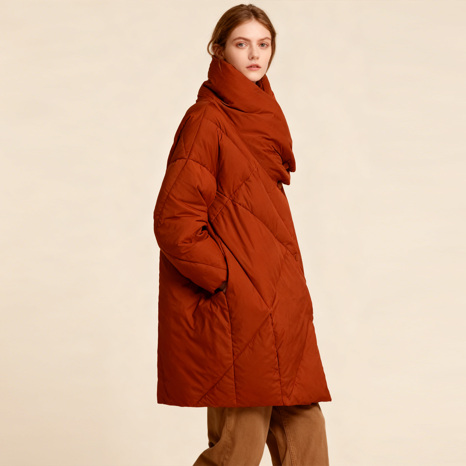 Women's Down Jacket Loose Thickened REAL SILK LIFE
