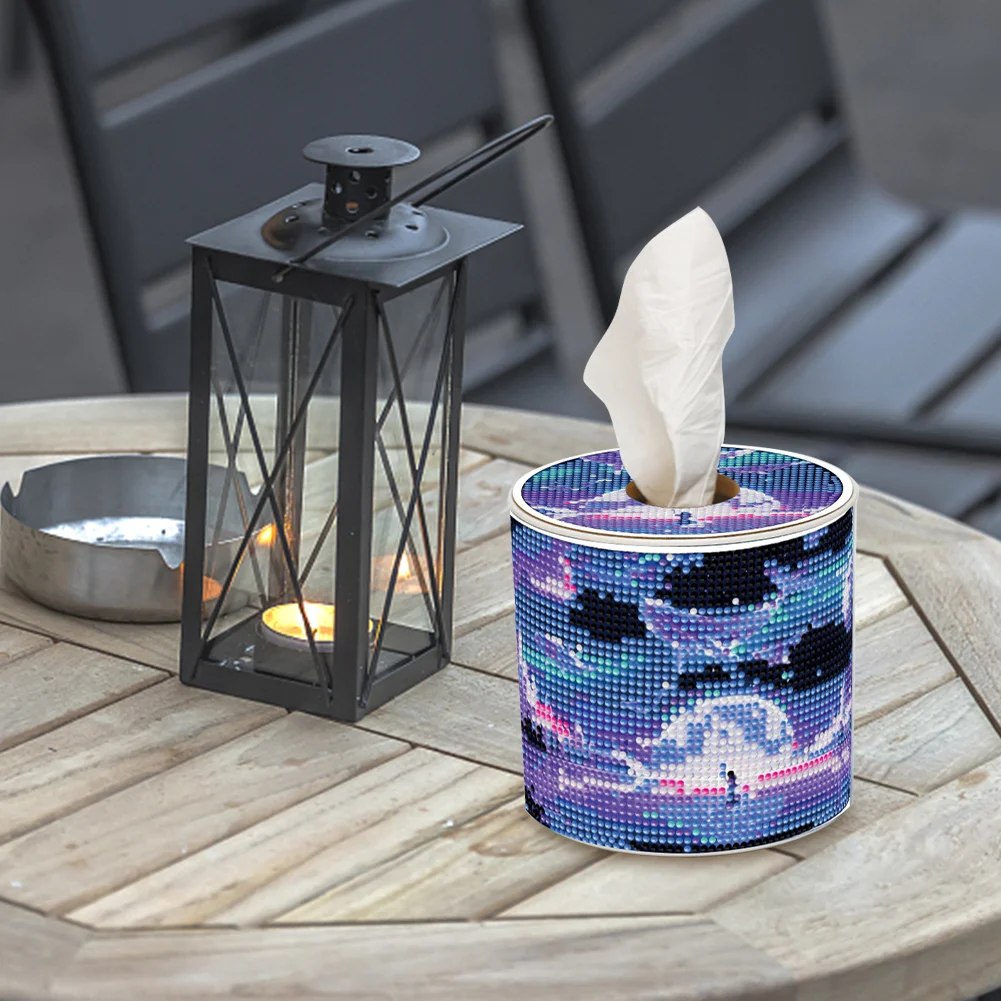 Whale DIY Diamond Painting Handmade Tissue Holder Rhinestones Crystal Tissue Box