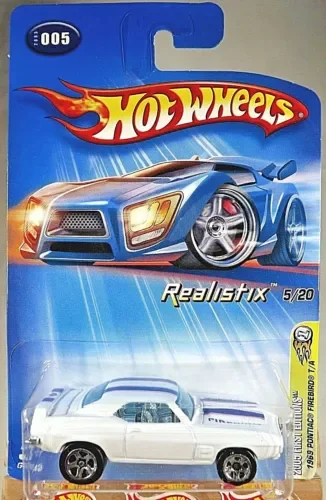 Dronehint 2005 Hot Wheels #5 First Editions 5/20 1969 PONTIAC FIREBIRD T/A White Variant  Toy