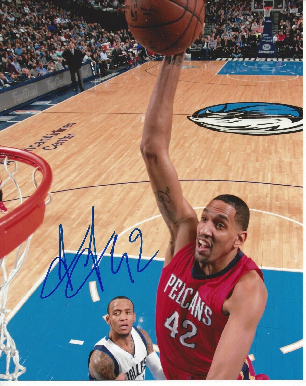 Alexis Ajinca autographed 8x10 New Orleans Pelicans#S381