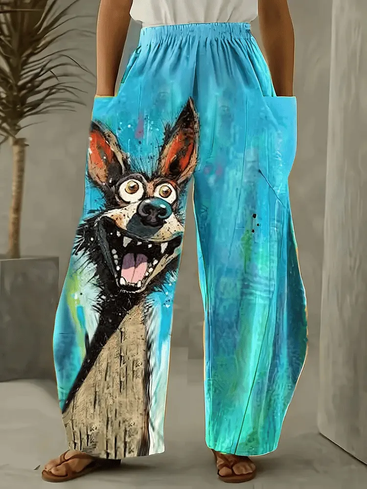 Women's Dog Printed Relaxation Pants