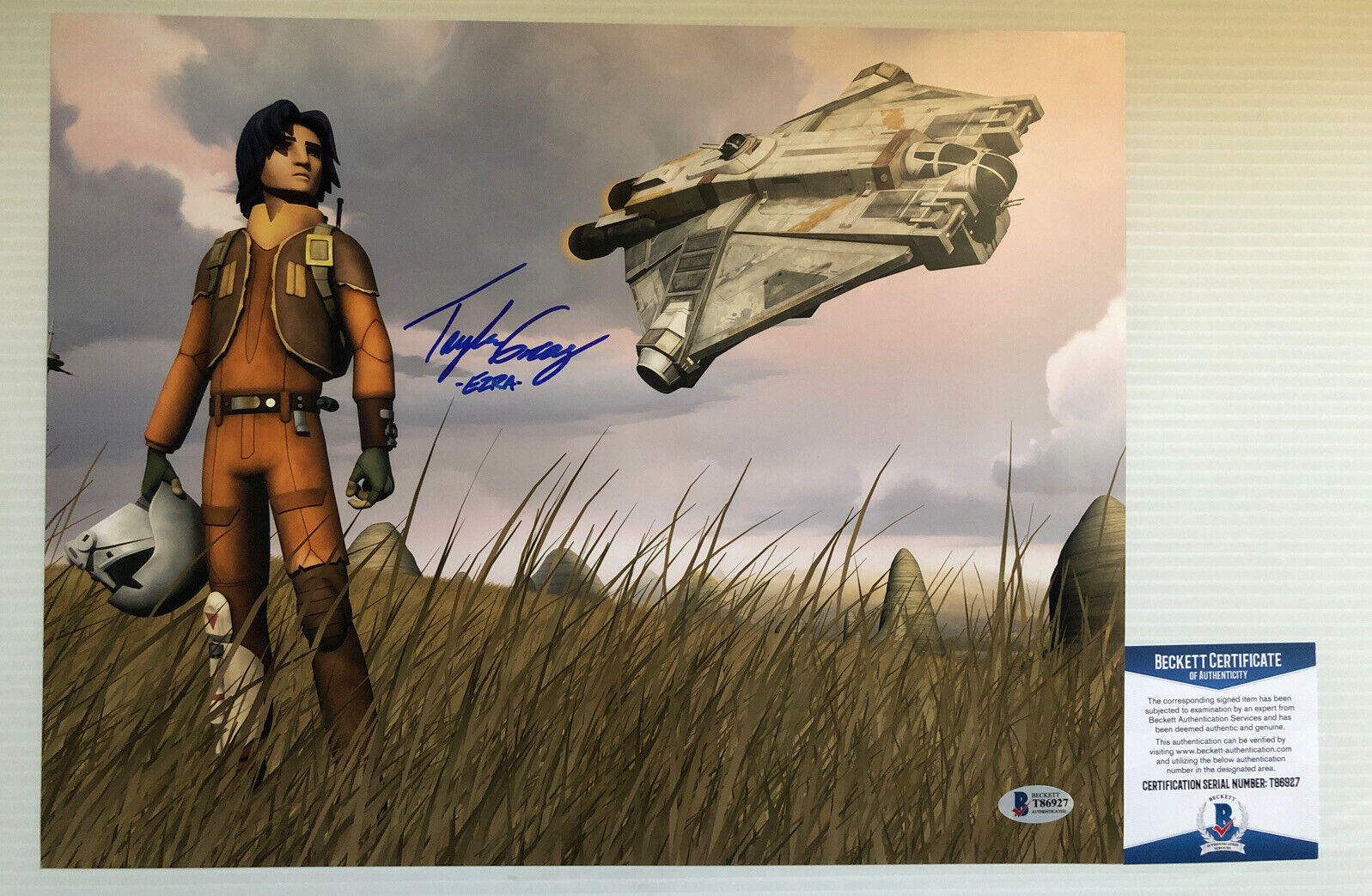 Taylor Gray Signed 11x14 Photo Poster painting Ezra Star Wars Rebels Beckett COA 2