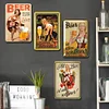 4PCS bi&egrave;re - Panneaux en &eacute;tain m&eacute;tallique(20*30cm/30*40cm) - Bi&egrave;re