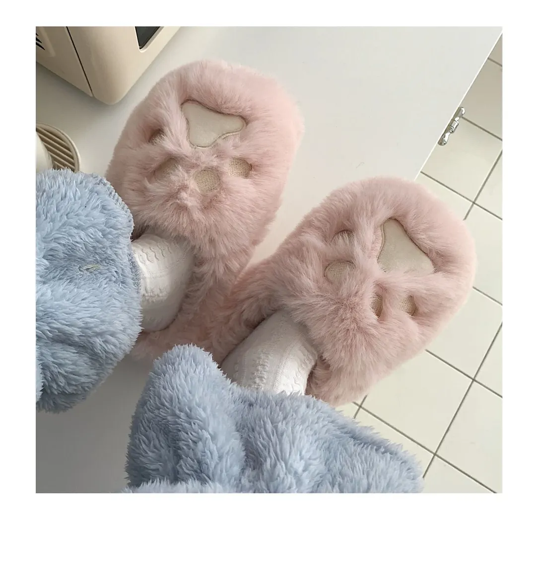 2022 Winter Women Slipper Cat Claw Cotton Home Slippers Warm And Non Slip Indoor Household Plush Slipper For Female