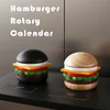 【Good Luck】Creative Gift Original Design Hamburger Rotating Calendar Desktop Decoration Ornaments