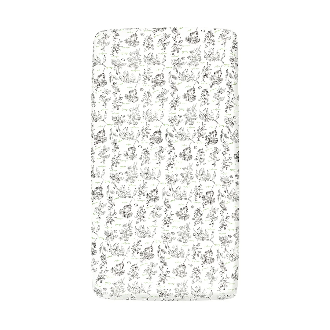 Egmao Baby Premium Organic Cotton Crib Sheet - Bushes