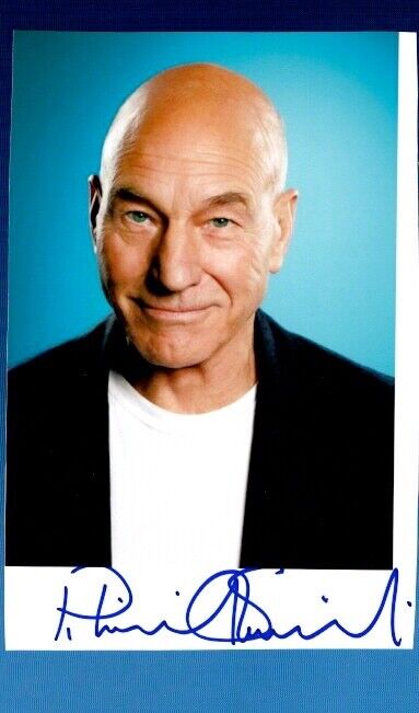 Patrick Stewart Autographed Photo Poster painting Actor X-Men