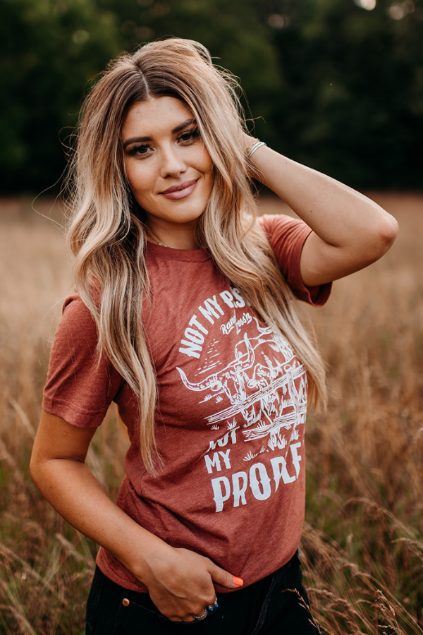 NOT MY PASTURE - HEATHER CLAY TEE