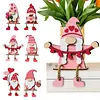 Wooden Valentines Gnome Figurines Decoration with Dangling Legs for Home Office