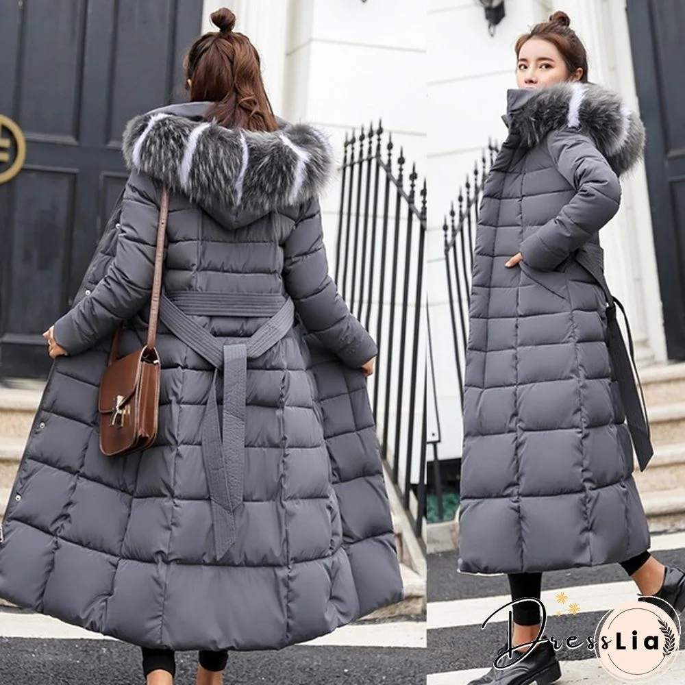 New Fashion Women's Winter Down Coat Clothes Cotton-Padded Thickening Down Casual Winter Coat Long Jacket Down Parka XS-3XL