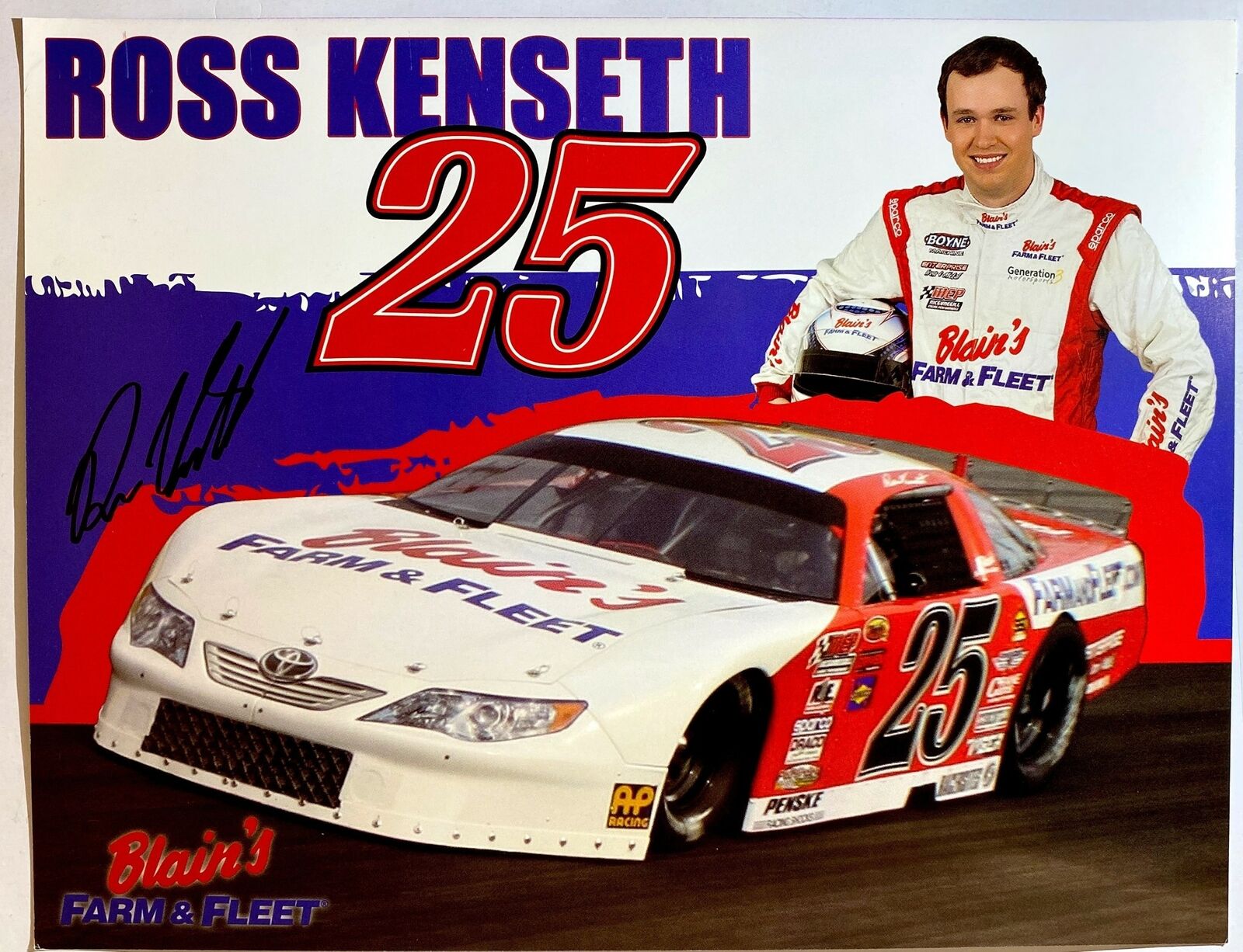 Ross Kenseth Signed 8.5x11 Photo Poster painting NASCAR Stock Car Racing Autograph Auto